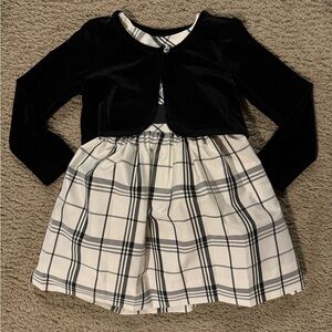 Plaid Fit-and-Flare Ralph Lauren Dress with sweater 3T